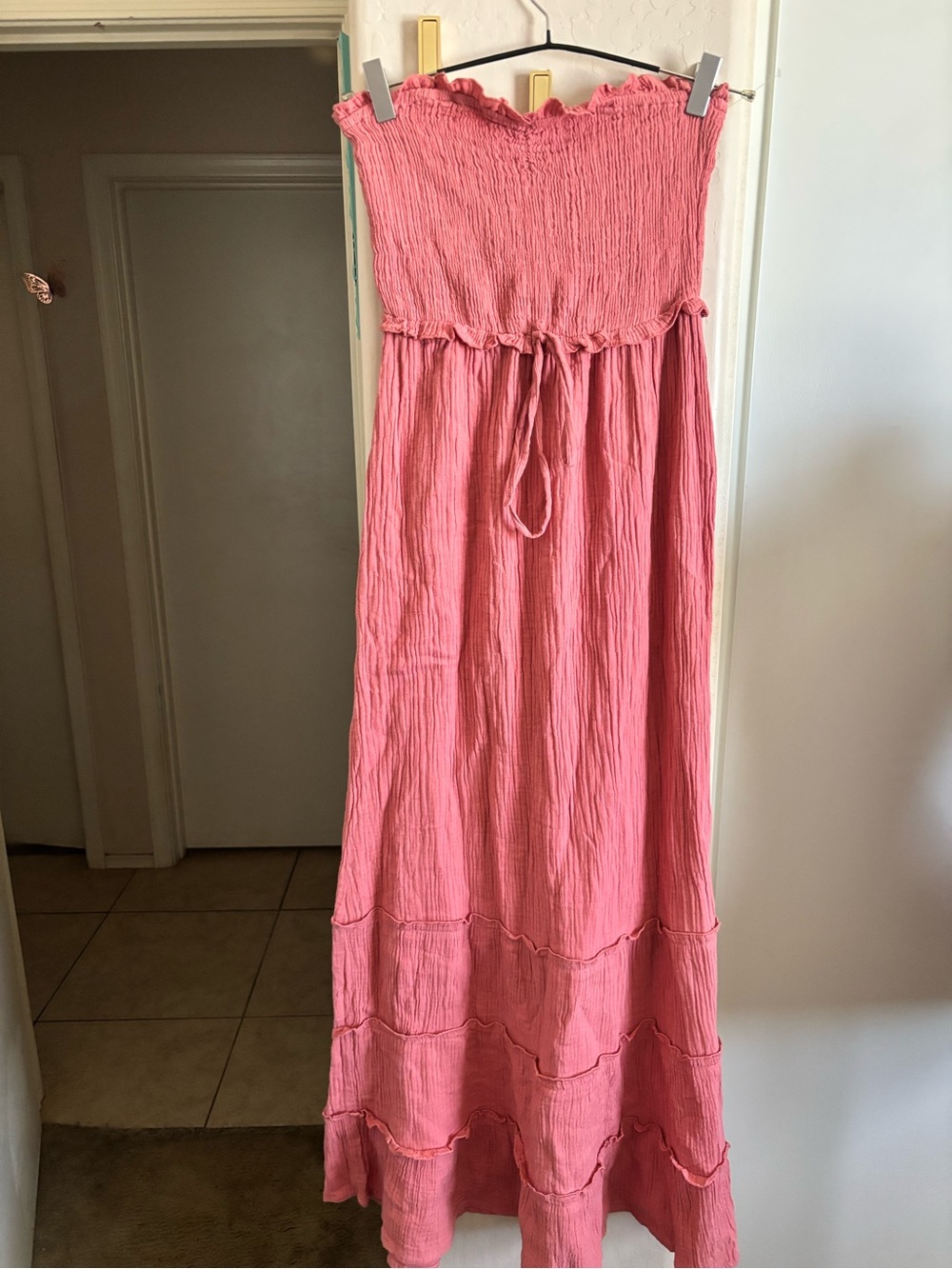 NWT Sim&Sam Strapless Mauve Maxi Dress, Size M - Picture 2 of 4